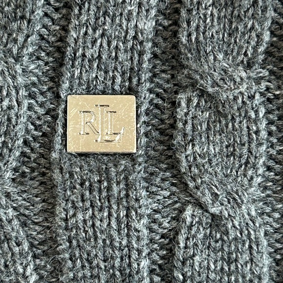 Ralph Lauren Women Gray Cable Knit Sweater - Picture 11 of 14